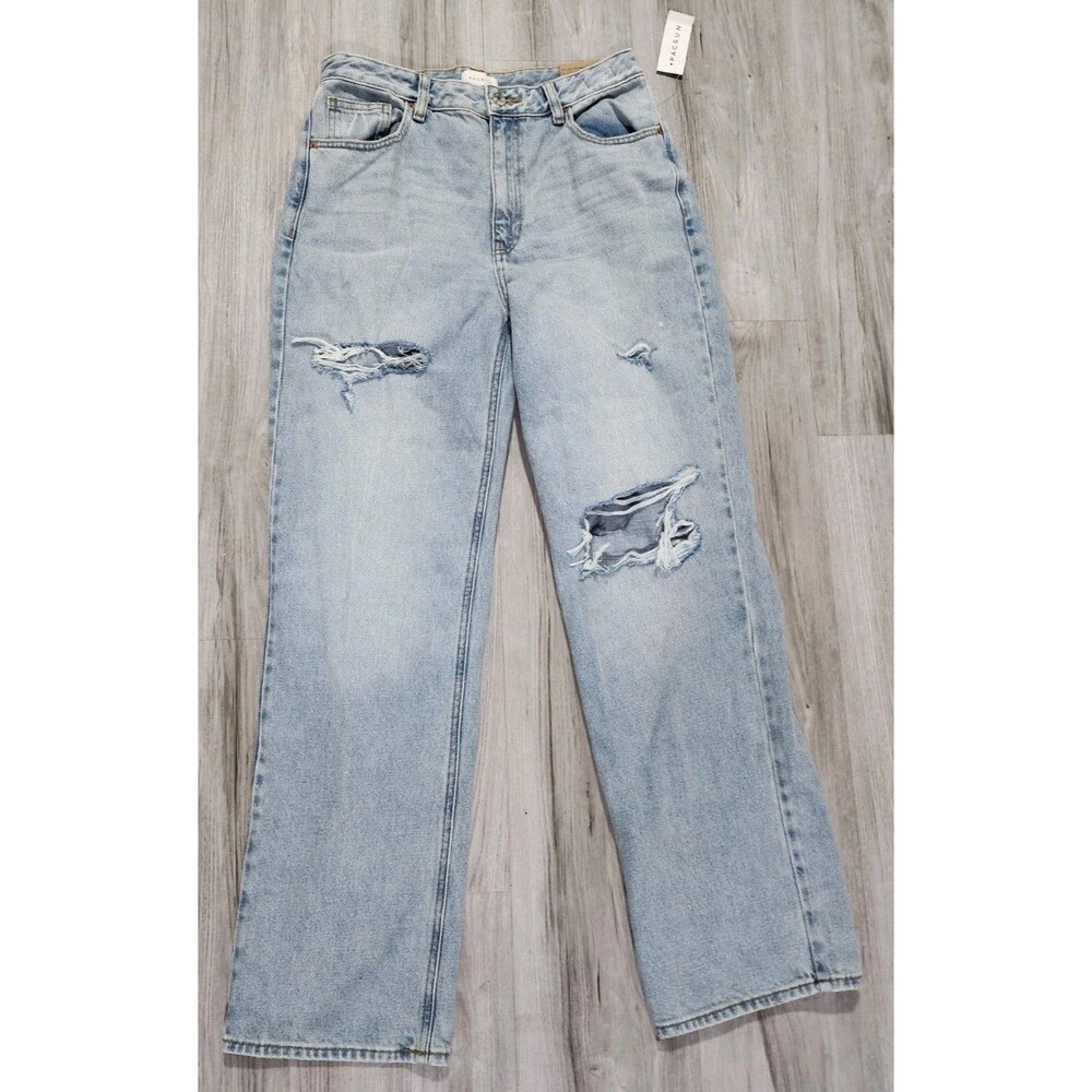 Nwt Pacsun 90’s Boyfriend Jeans Distressed Blue Denim 29 Short